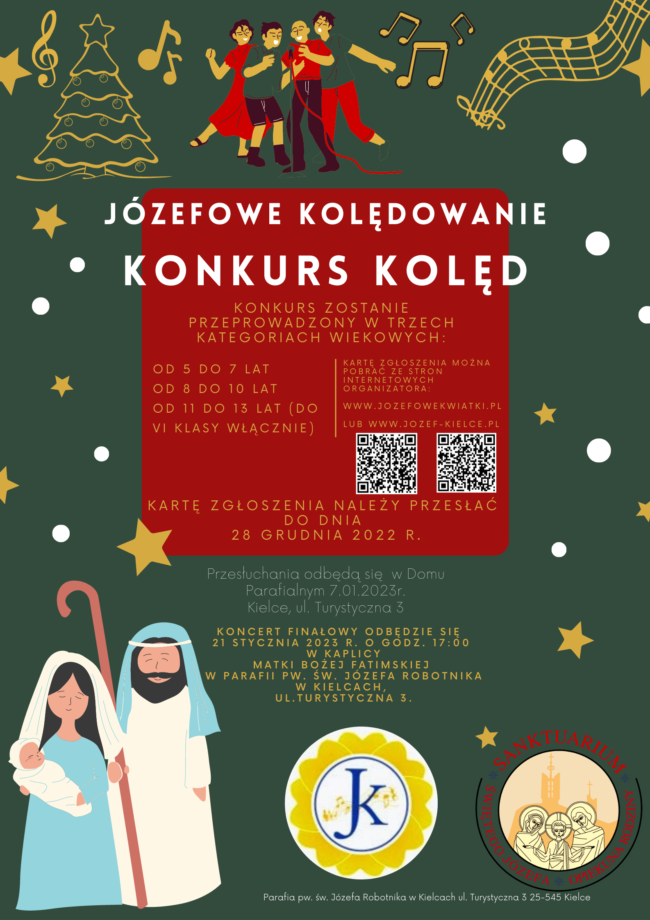 Zielony i Czerwony Świąteczny Jarmark Boże Narodzenie Plakat